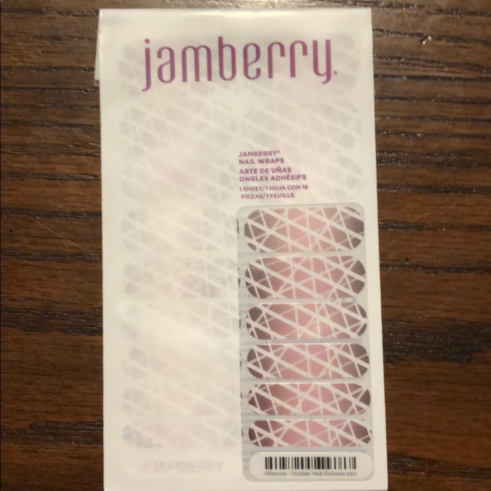 Jamberry Pink and White Nail Wraps